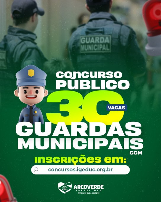 Imagem informativa do concurso público de arcoverde